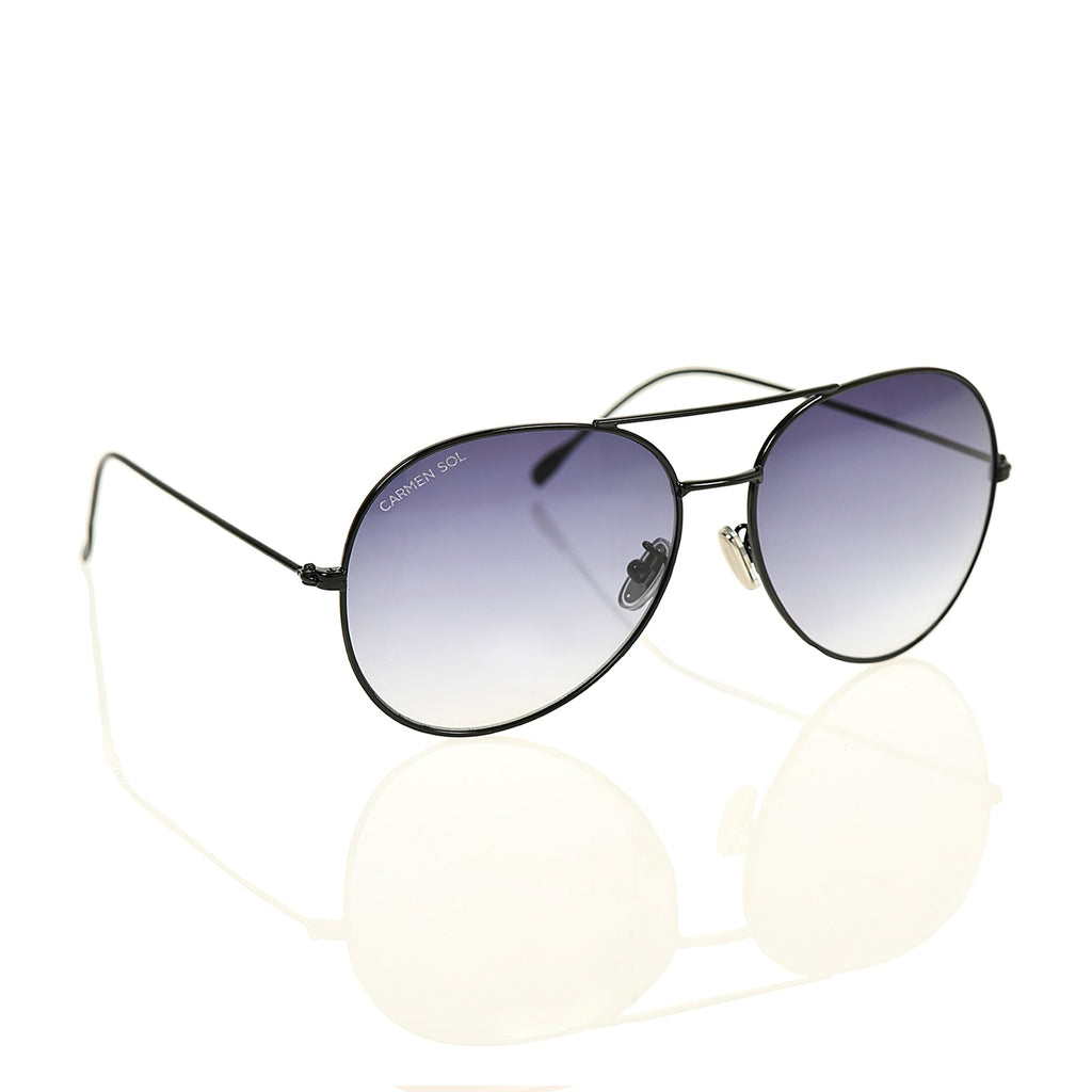 Black aviator sunglasses