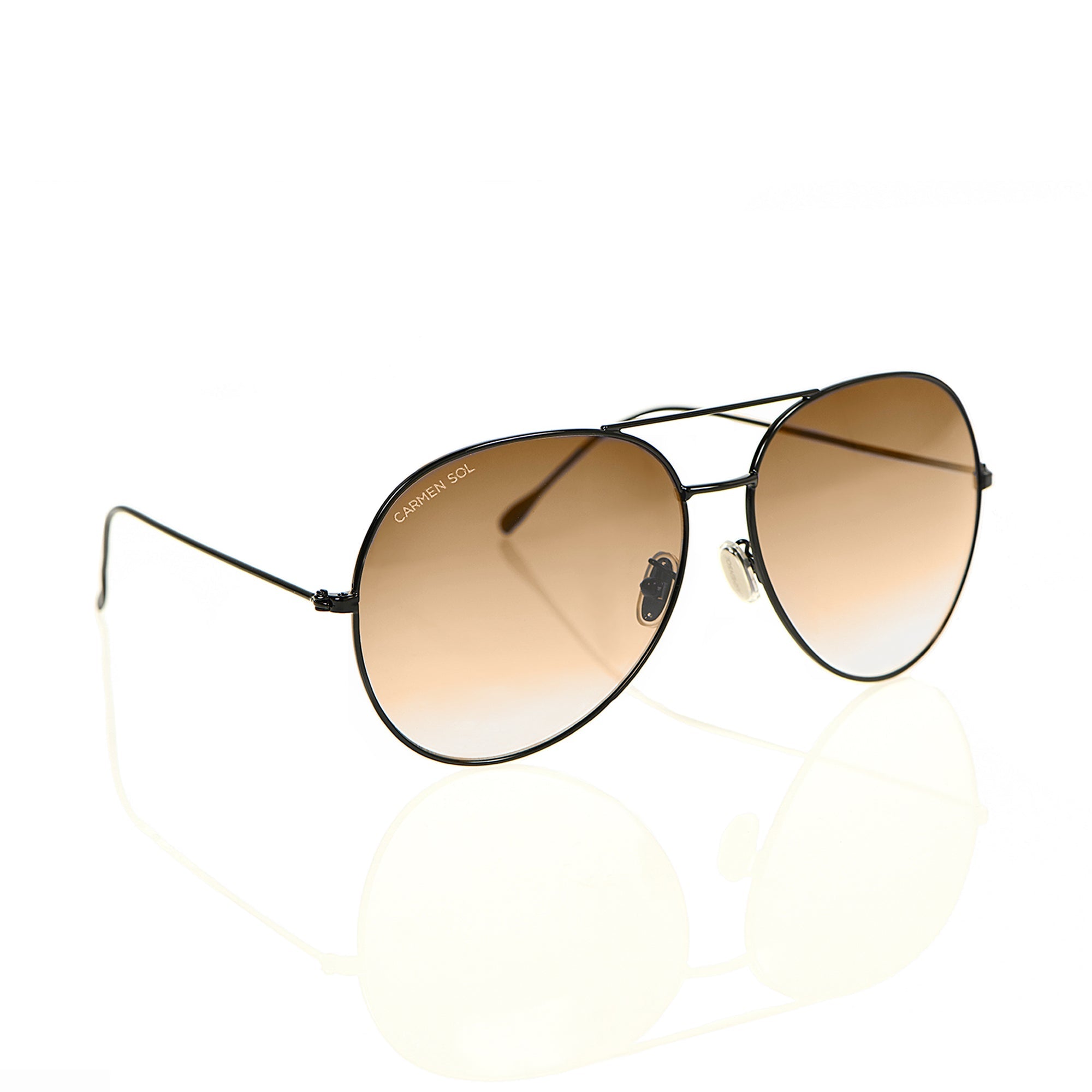 Brown aviator sunglasses