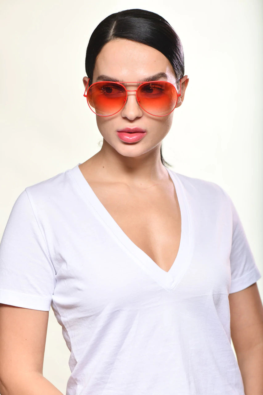 Red Aviator Sunglasses