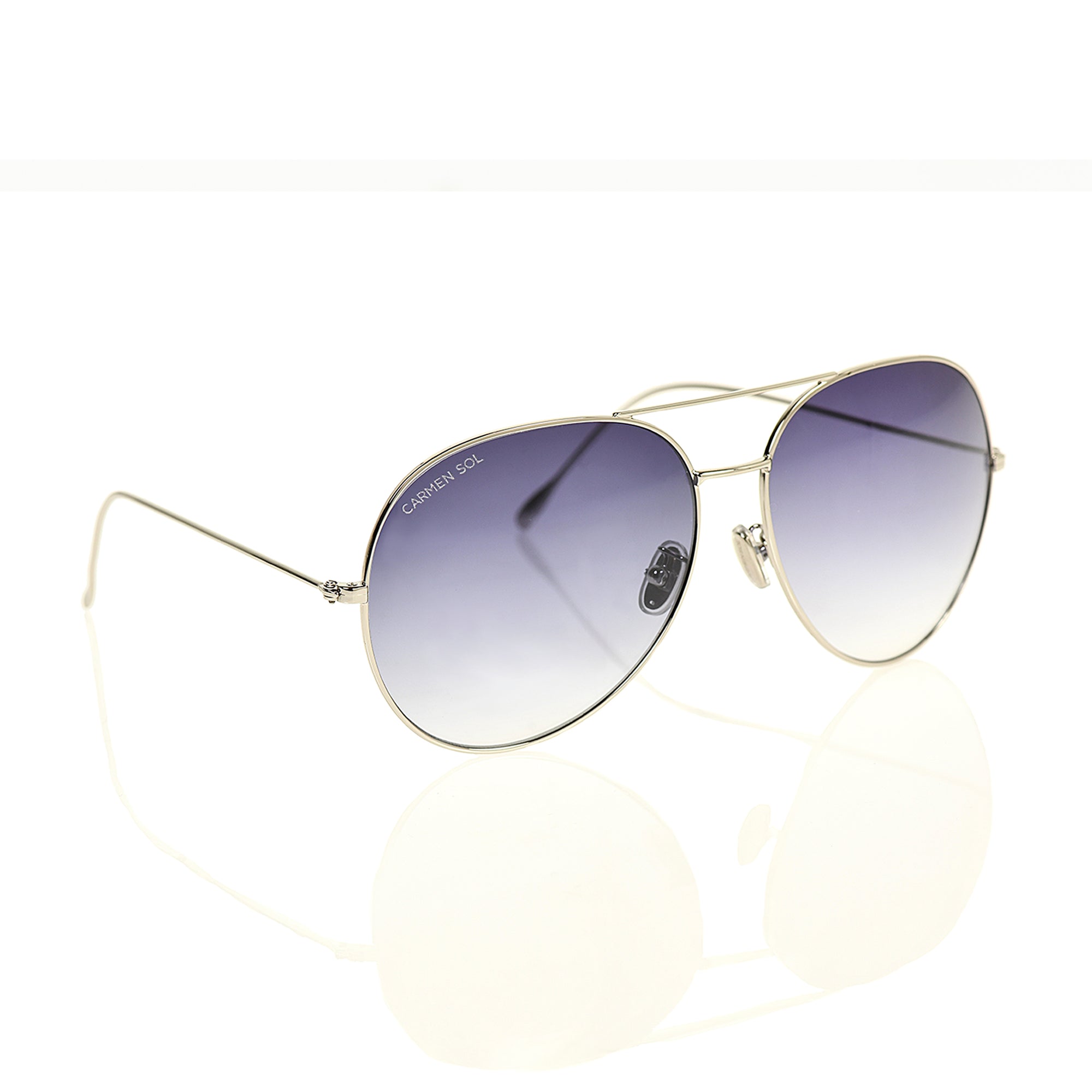 Silver Aviator Sunglasses