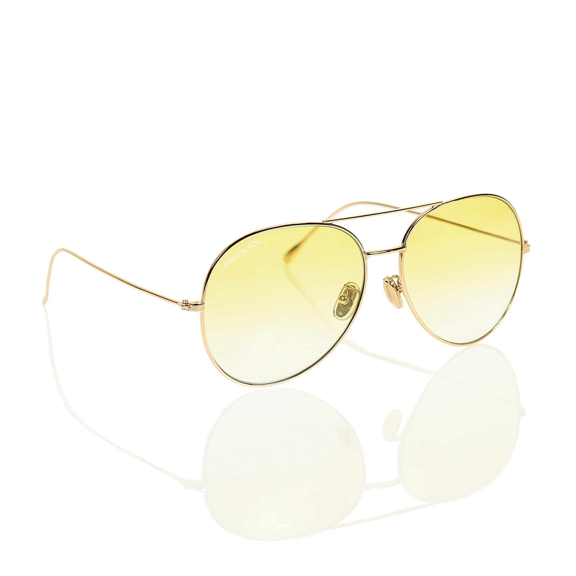 Gold Aviator Sunglasses