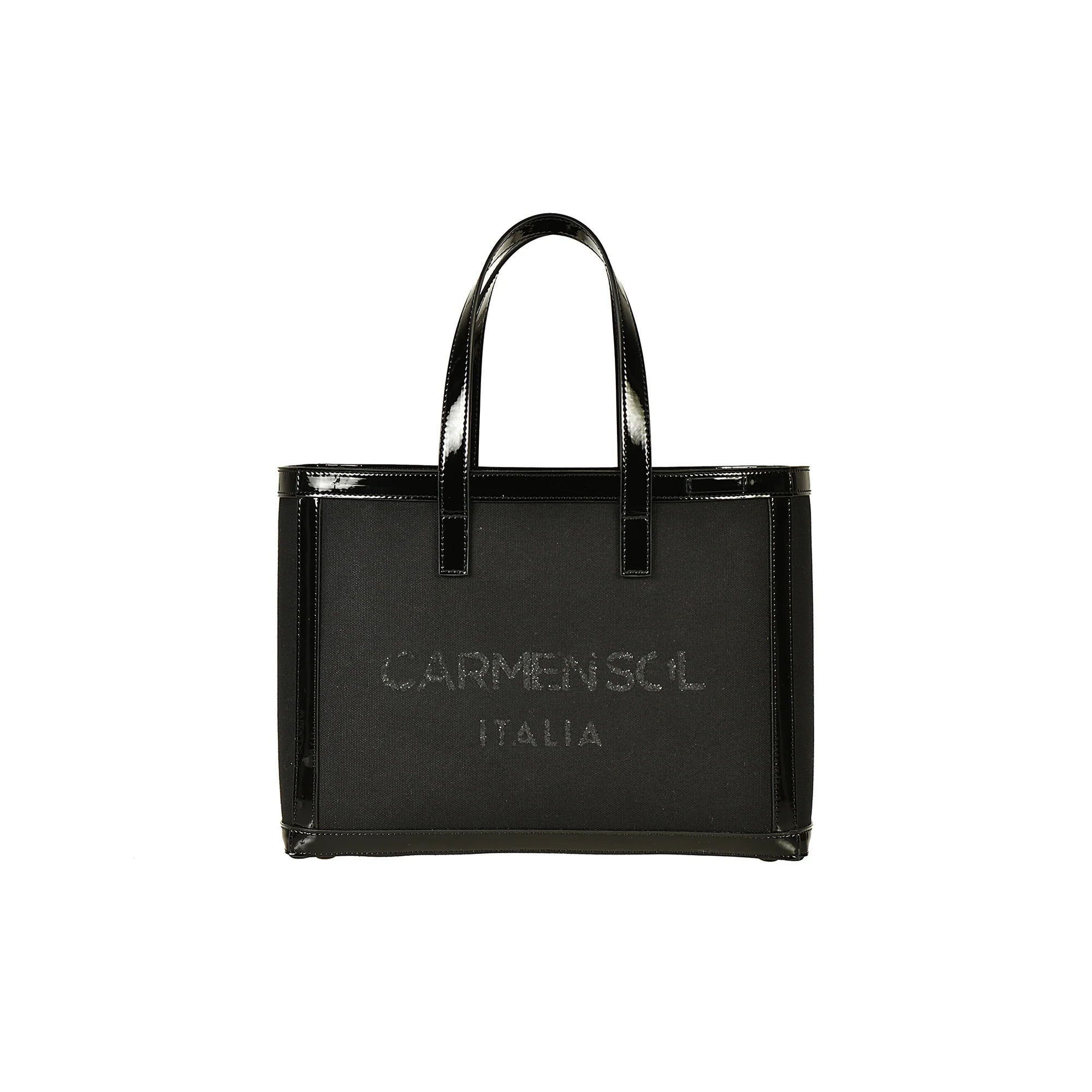 Venezia black canvas mini tote