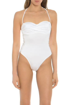 White One Piece Bathing Suit Made In Italy