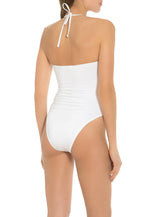 White One Piece Bathing Suit Made In Italy