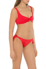 Red Bathing Suit Top Made in Italy 