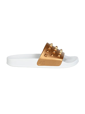 Franco white slides metallic