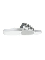 Franco white slides metallic