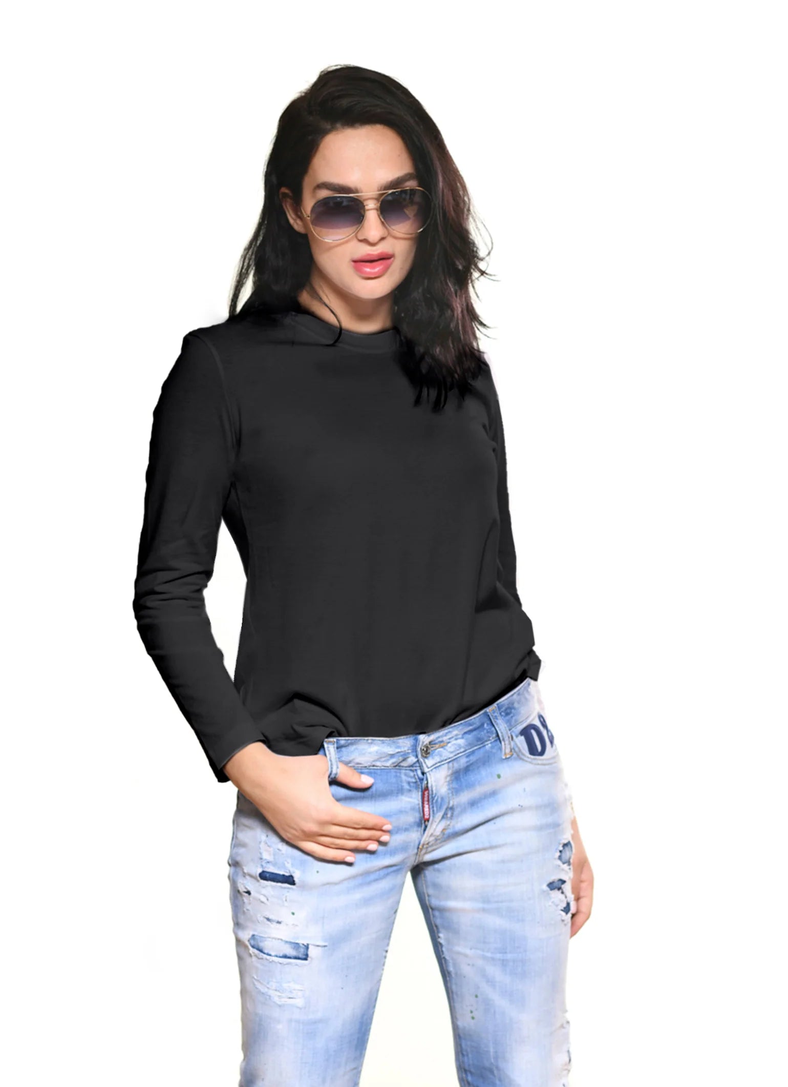 Long sleeve round neck Tee