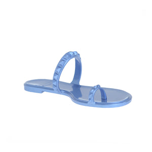 Maria flat sandal metallic jelly