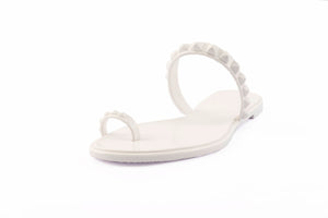 white Jelly Sandal studs water resistant rose scented made in italy comfy so cute beach