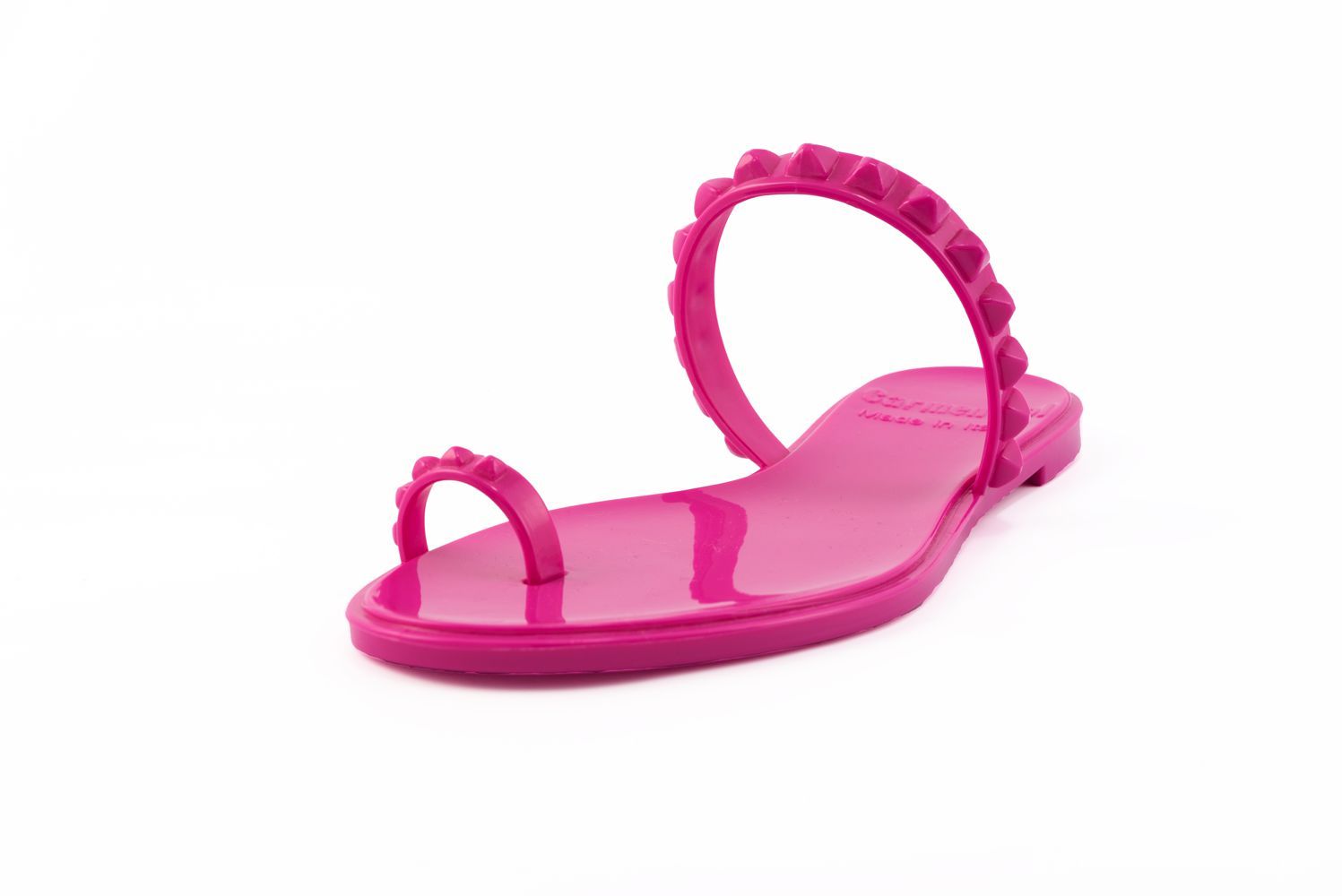 fushia Jelly Sandal studs water resistant rose scented made in italy comfy so cute beach