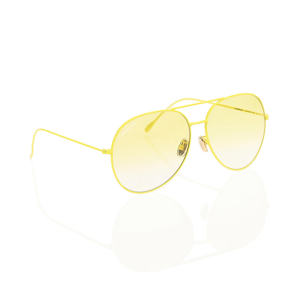 Yellow aviator sunglasses