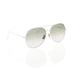 White aviator sunglasses