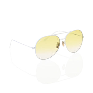 White aviator sunglasses